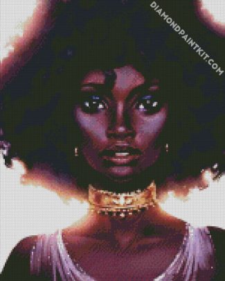 afro black girl diamond paintings