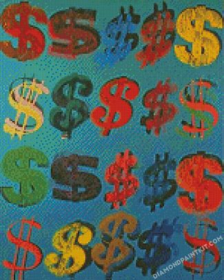 andy warhol dollar sign diamond paintings