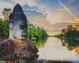 angkor wat bayon Cambodia diamond paintings