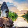 angkor wat bayon Cambodia diamond painting