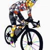 artistic cyclist man diamond painting