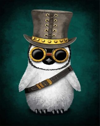 baby penguin steampunk diamond painting