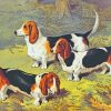 basset hounds Dogs diamond painting