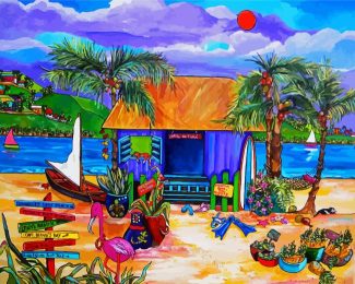 beach shack diamond painting