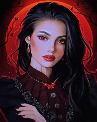 beautiful vampire lady diamond painting