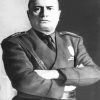 benito mussolini Blach And White diamond painting