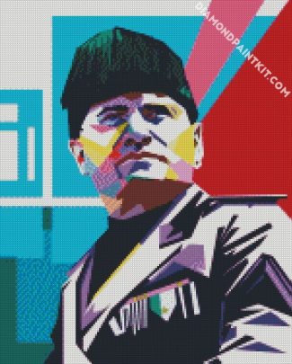 benito mussolini Pop Art diamond paintings