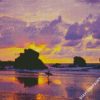 Biarritz Beach At Sunset diamond painting