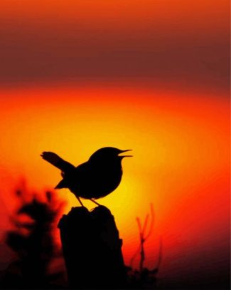 bird silhouette diamond painting