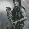 black and white Daryl Dixon diamond paintings