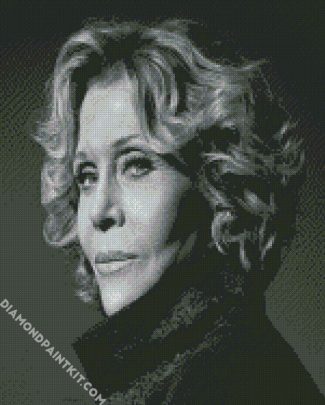 Black And White Fonda Jane diamond painting