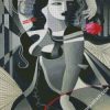 Black And White Cubist Woman diamond painting