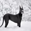 black great dane in snow diamond painting