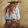 Blonde Cowgirl diamond painting