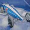 Blue Dragster Car diamond painting