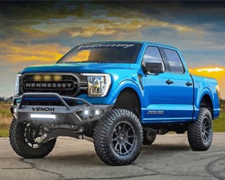 blue ford F150 diamond painting