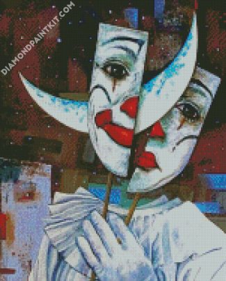 Broken Clown diamond painting