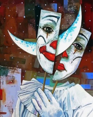 Broken Clown diamond painting