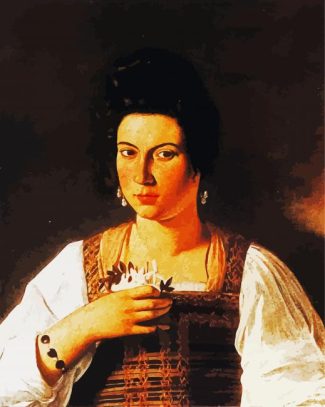 caravaggio portrait of a courtesan diamond painting