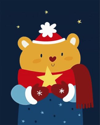 christmas bear diamond painting