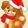 christmas dog diamond painting