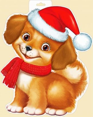 christmas dog diamond painting