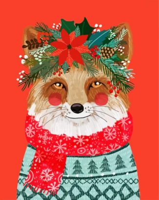 christmas fox diamond painting