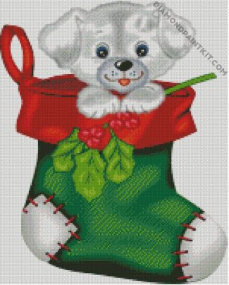 christmas puppy diamond paintings