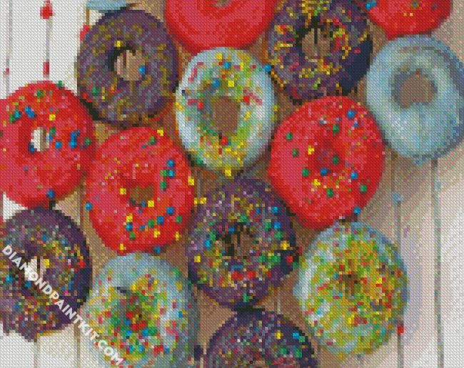 Colorful Dounuts diamond painting