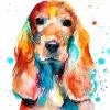 colorful English Cocker Spaniel diamond painting