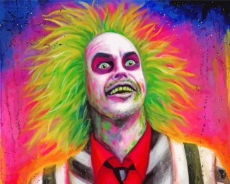 colorful beetlejuice Art diamond painting