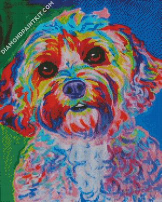 colorful cockapoo diamond paintings