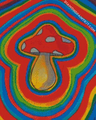 Colorful Mushroom diamond painting