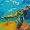 Colorful Sea Turtle diamond Painting