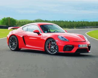 Cool Red Porshe Cayman diamond painting