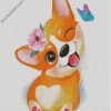 corgi and butterfly diamond paintings