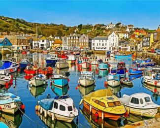 Cornwall Boats diamond painting