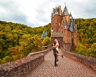 couple in Eltz castle diamond painting