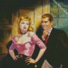 Couple Smoking Cigarette diamond painting