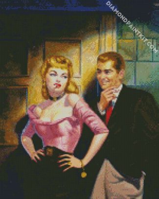 Couple Smoking Cigarette diamond painting