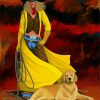 Cowgirl And Dog diamond painting