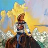 Cowgirl On Horse diamond painting