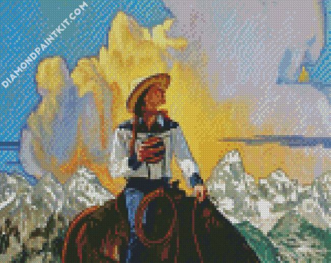 Cowgirl On Horse diamond painting