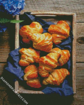 Croissants Food diamond painting