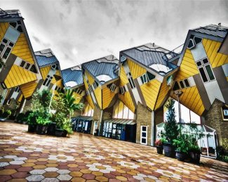 Cube Houses Rotterdam diamond painting