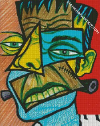 Cubism Frankenstein diamond painting