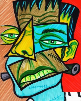 Cubism Frankenstein diamond painting