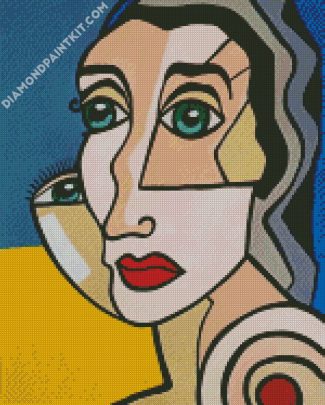 Cubism Lady Face diamond painting