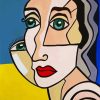 Cubism Lady Face diamond painting