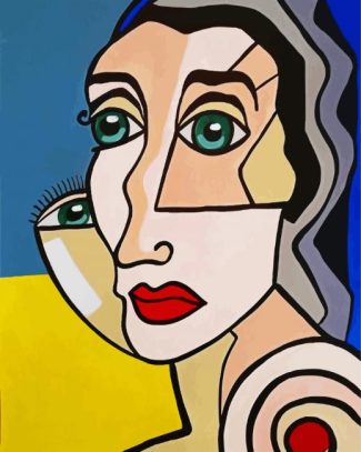 Cubism Lady Face diamond painting